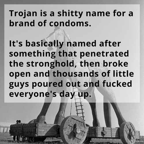 Trojan Condoms Brand Name Fail - SlightlyQualified.com